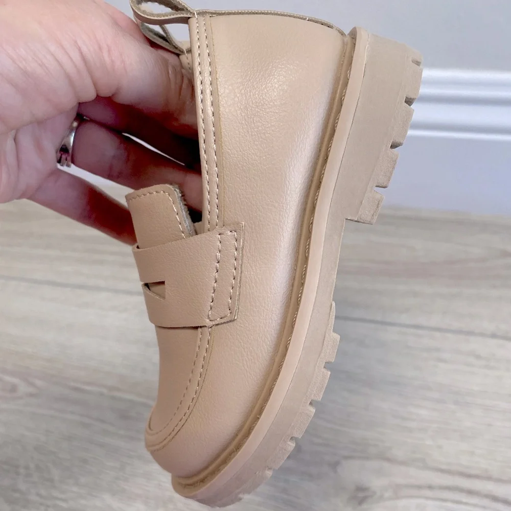 Zara Kids Beige/Tan Slip-On Loafers